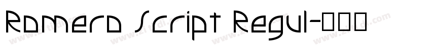 Romero Script Regul字体转换